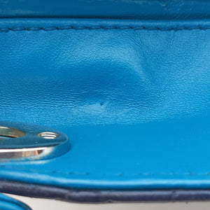 Secondhand Christian Dior Lady Dior Navy×Pink×Light Blue lambskin  handbag | stylenewstar