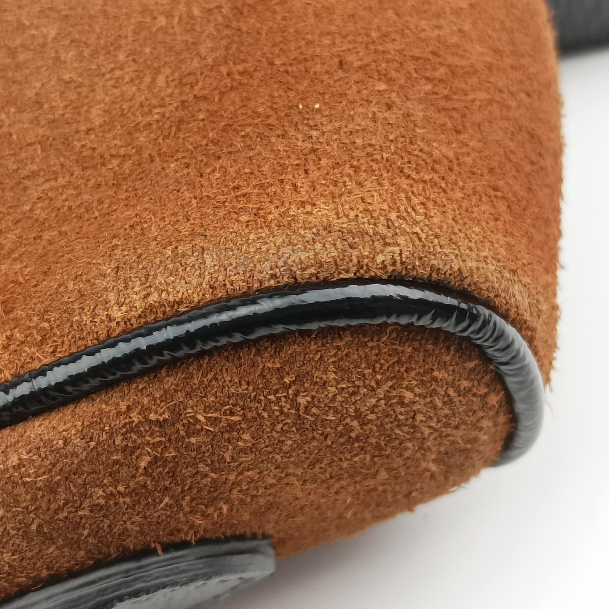 Pre-owned Gucci OPHIDIA Brown×black×multi Suede×leather 517350 shoulderbag | stylenewstar