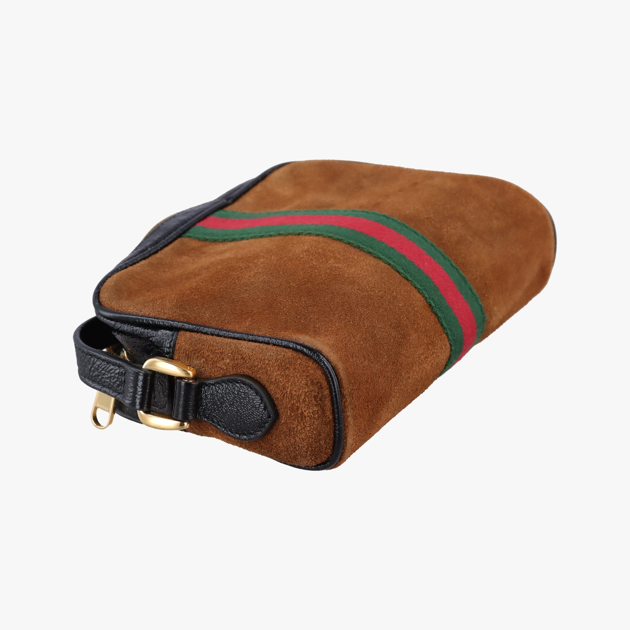 Pre-owned Gucci OPHIDIA Brown×black×multi Suede×leather 517350 shoulderbag | stylenewstar