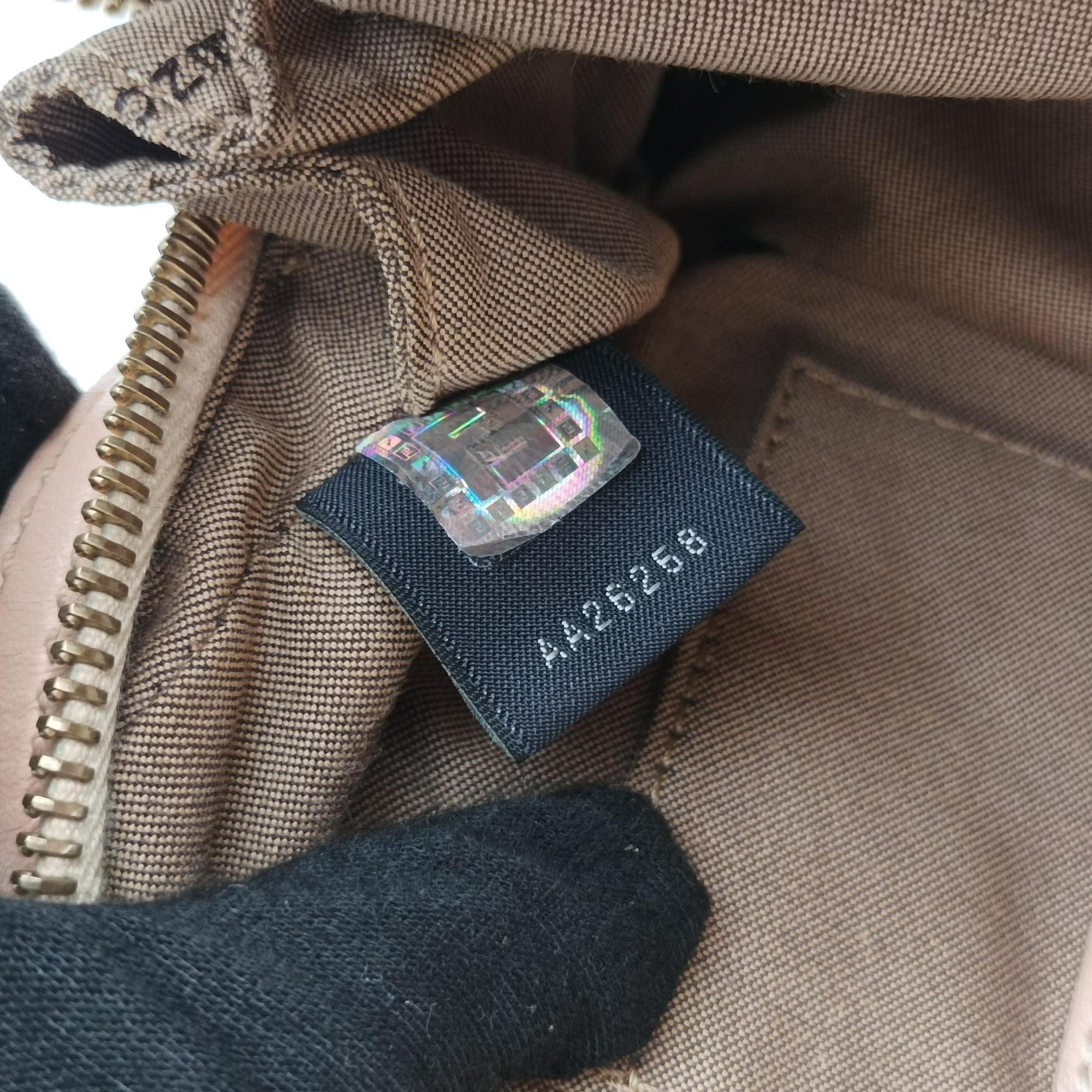 Pre-owned Fendi Zucchino Beige×Pink canvas×Leather 8BL074 handbag | stylenewstar