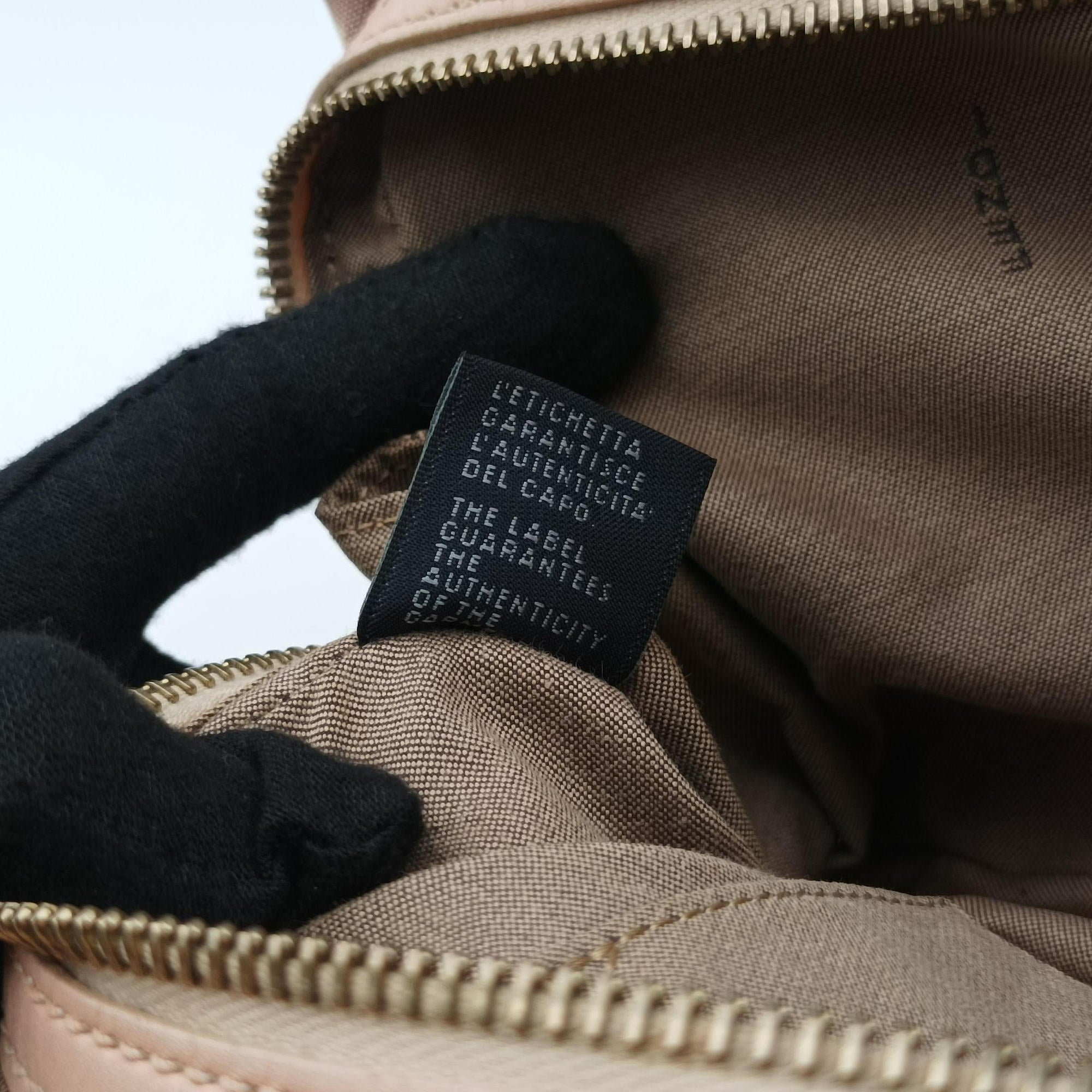 Pre-owned Fendi Zucchino Beige×Pink canvas×Leather 8BL074 handbag | stylenewstar