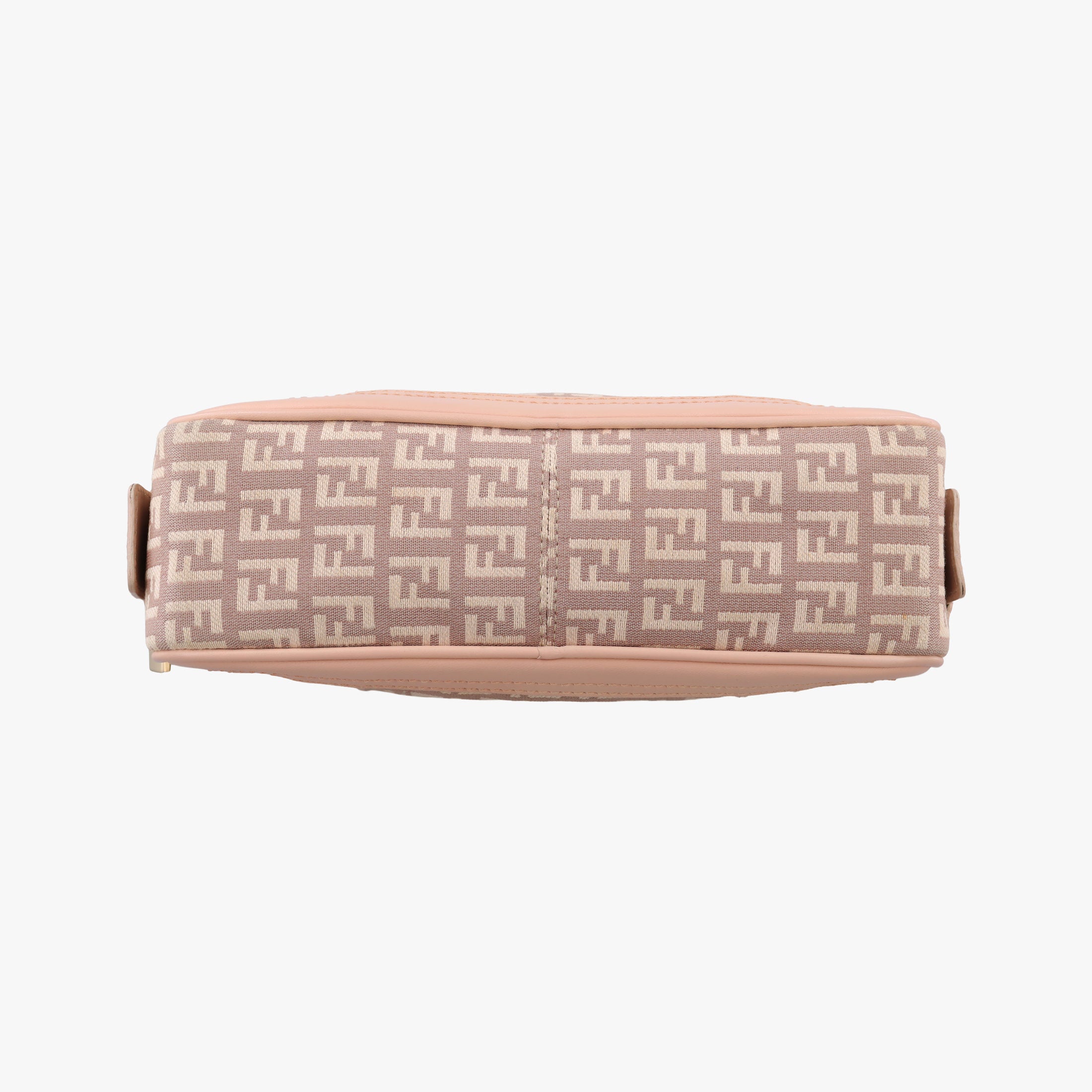 Pre-owned Fendi Zucchino Beige×Pink canvas×Leather 8BL074 handbag | stylenewstar