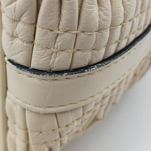 Pre-owned Bvlgari Isabella Rossellini ivory Leather  shoulderbag | stylenewstar