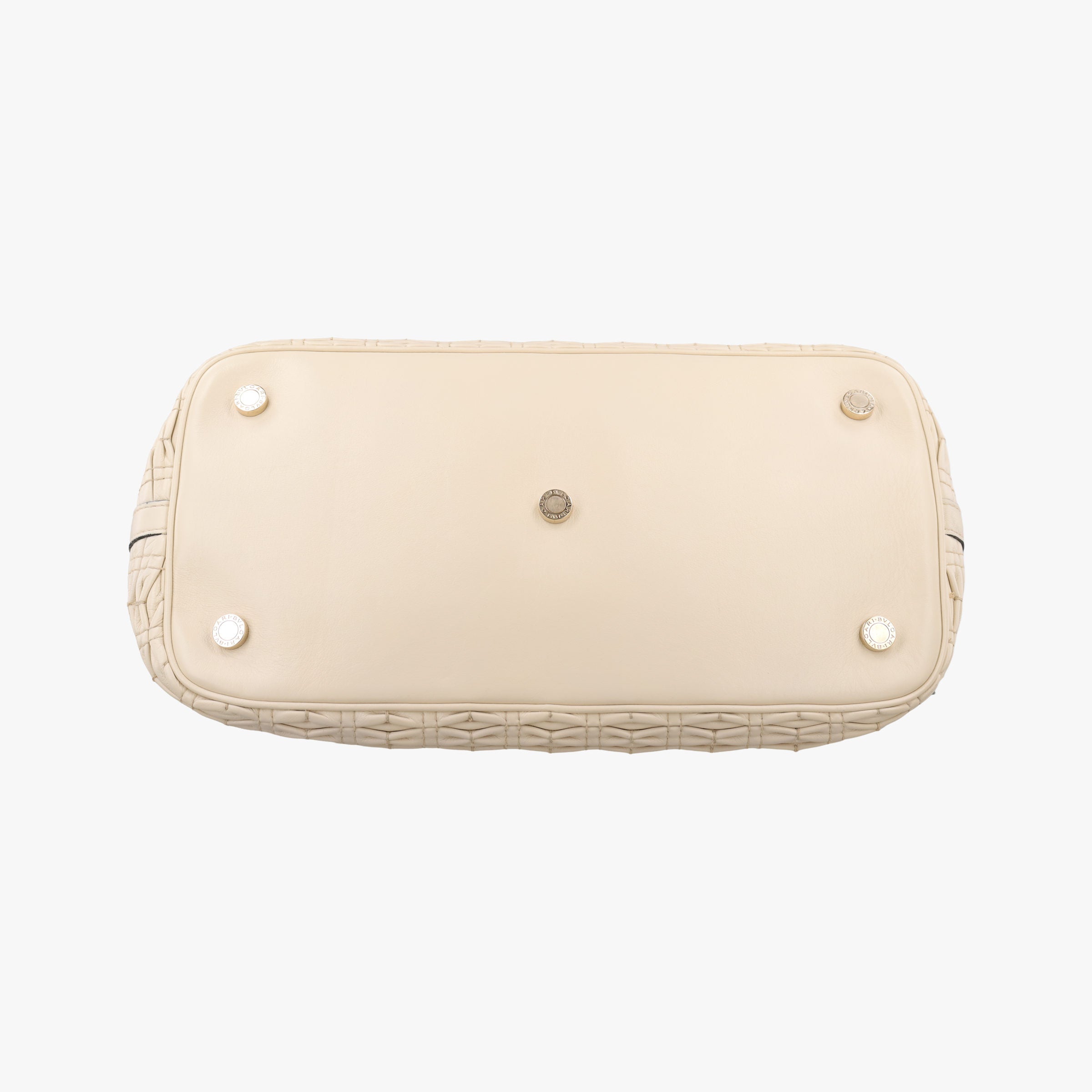 Pre-owned Bvlgari Isabella Rossellini ivory Leather  shoulderbag | stylenewstar