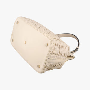 Pre-owned Bvlgari Isabella Rossellini ivory Leather  shoulderbag | stylenewstar