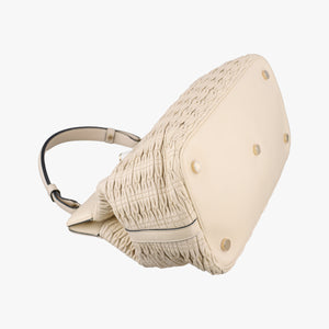 Pre-owned Bvlgari Isabella Rossellini ivory Leather  shoulderbag | stylenewstar
