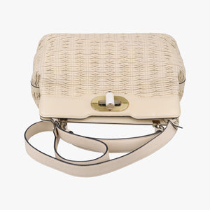Pre-owned Bvlgari Isabella Rossellini ivory Leather  shoulderbag | stylenewstar