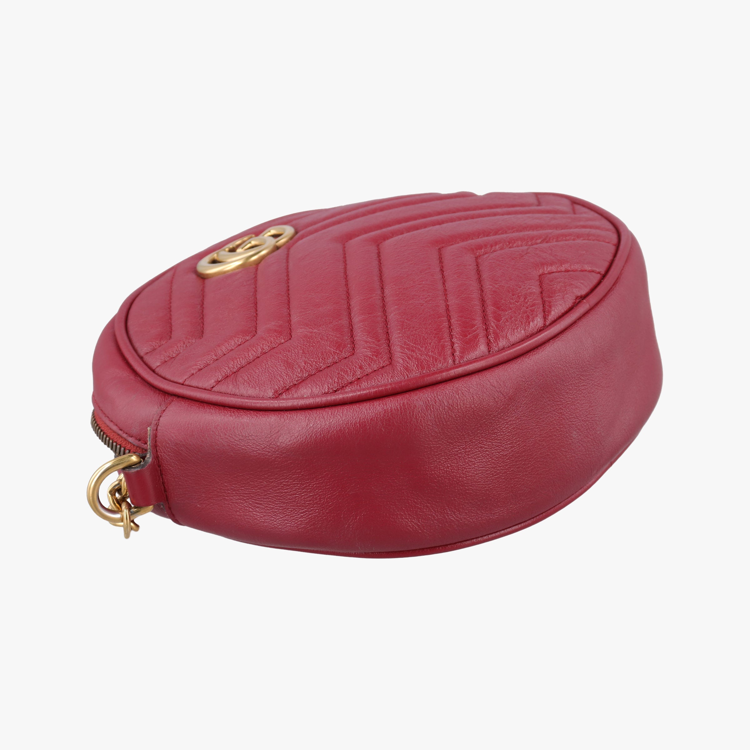 Pre-owned Gucci GG Marmont Red Leather 550154 shoulderbag | stylenewstar