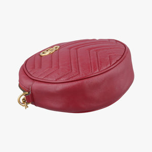 Pre-owned Gucci GG Marmont Red Leather 550154 shoulderbag | stylenewstar