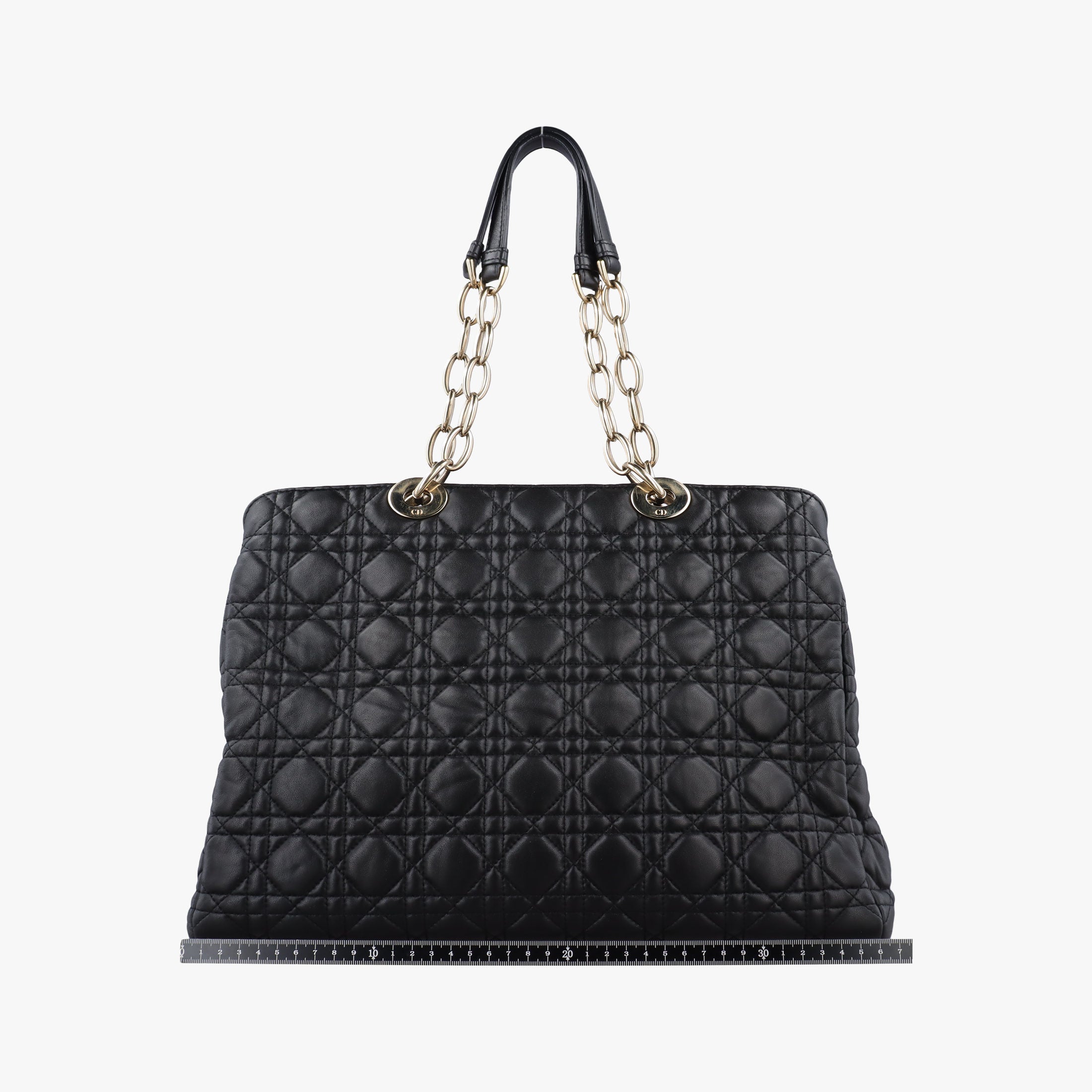Pre-owned Christian Dior Cannage Dior Soft Shopping Black lambskin  shoulderbag | stylenewstar