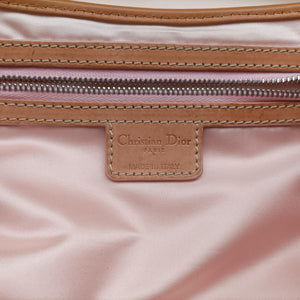 Pre-owned Christian Dior Romantic Heart Trotter Beige x Brown x Pink PVC Coated Canvas x leather  handbag | stylenewstar