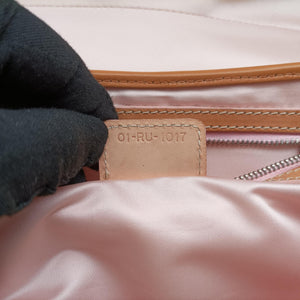 Pre-owned Christian Dior Romantic Heart Trotter Beige x Brown x Pink PVC Coated Canvas x leather  handbag | stylenewstar