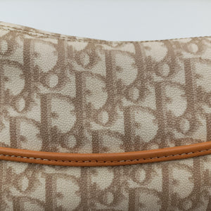 Pre-owned Christian Dior Romantic Heart Trotter Beige x Brown x Pink PVC Coated Canvas x leather  handbag | stylenewstar