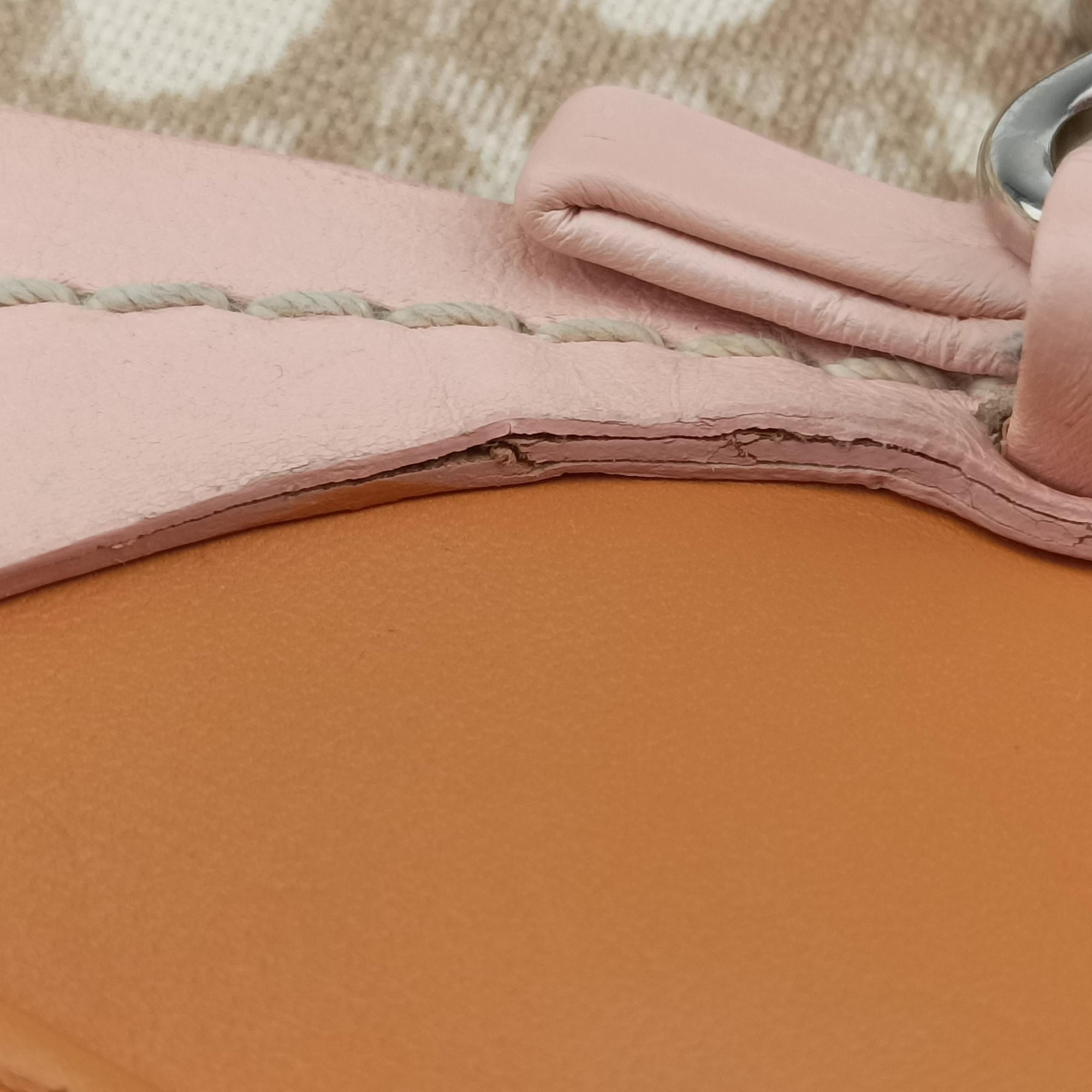 Pre-owned Christian Dior Romantic Heart Trotter Beige x Brown x Pink PVC Coated Canvas x leather  handbag | stylenewstar