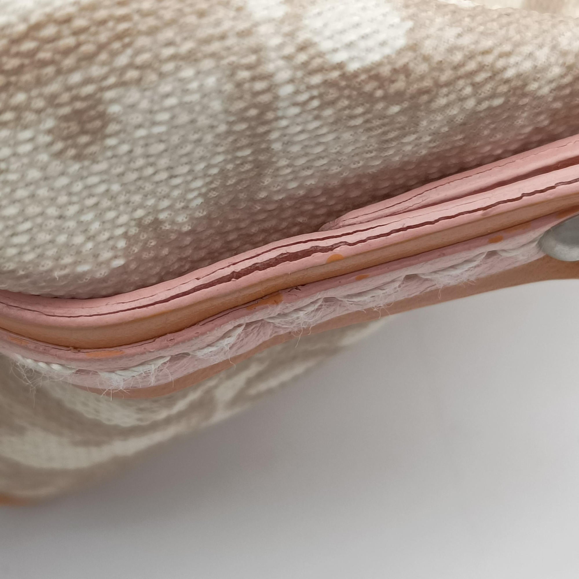 Pre-owned Christian Dior Romantic Heart Trotter Beige x Brown x Pink PVC Coated Canvas x leather  handbag | stylenewstar