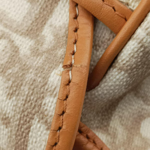 Pre-owned Christian Dior Romantic Heart Trotter Beige x Brown x Pink PVC Coated Canvas x leather  handbag | stylenewstar