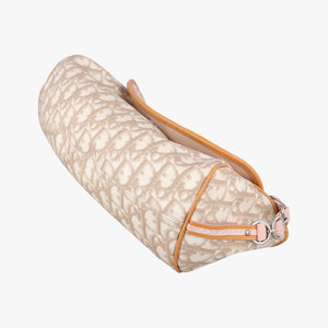 Pre-owned Christian Dior Romantic Heart Trotter Beige x Brown x Pink PVC Coated Canvas x leather  handbag | stylenewstar