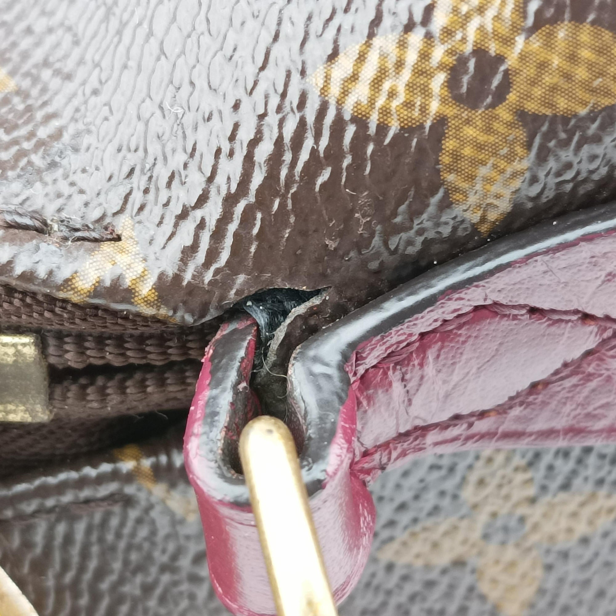 Pre-owned Louis Vuitton RETIRO PM Brown × AURORE Monogram Canvas×calf leather M40545 shoulderbag | stylenewstar