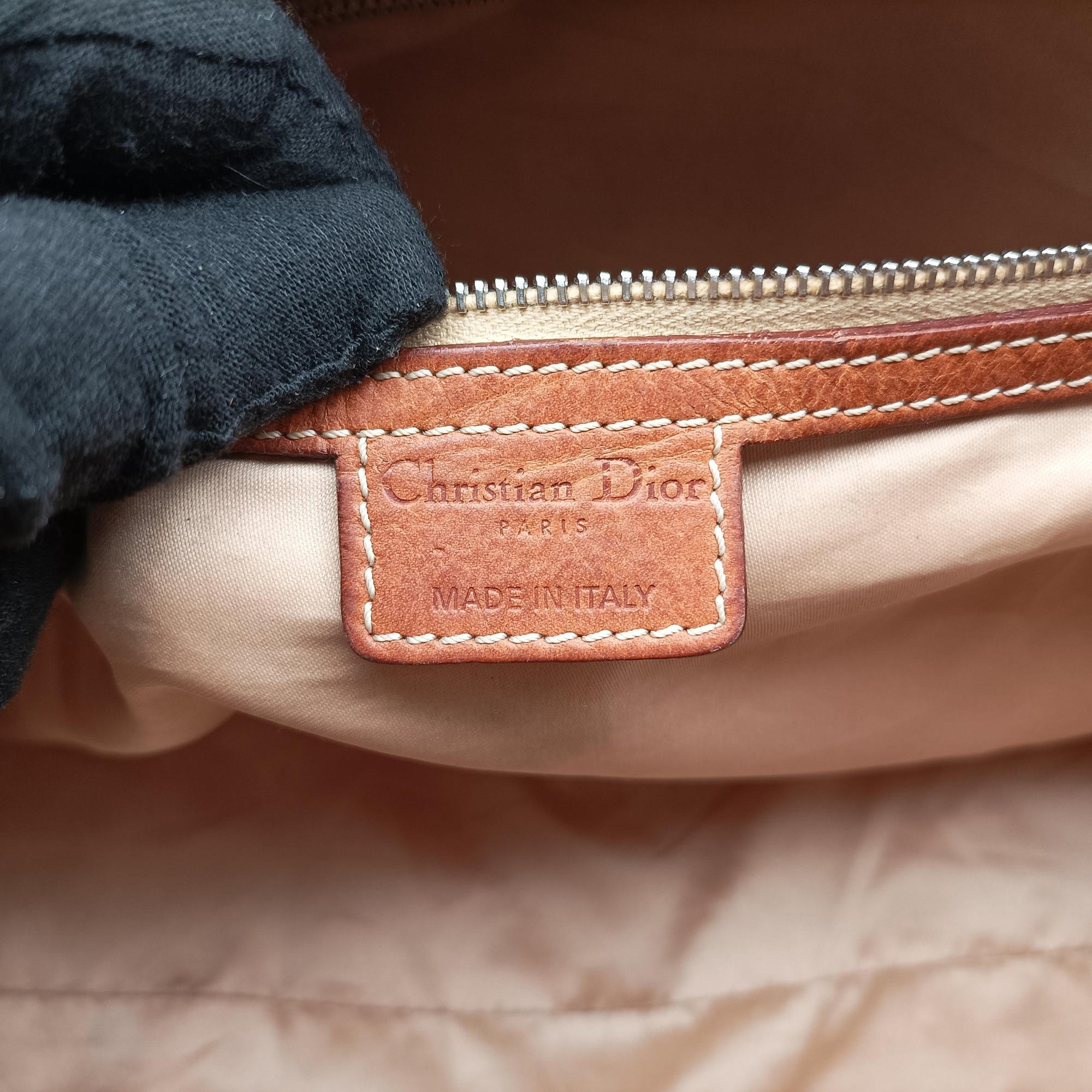 Vintage Christian Dior Trotter Romantique  Bow Brown×Multicolour PVC coated canvas×Leather  handbag | stylenewstar