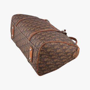 Vintage Christian Dior Trotter Romantique  Bow Brown×Multicolour PVC coated canvas×Leather  handbag | stylenewstar