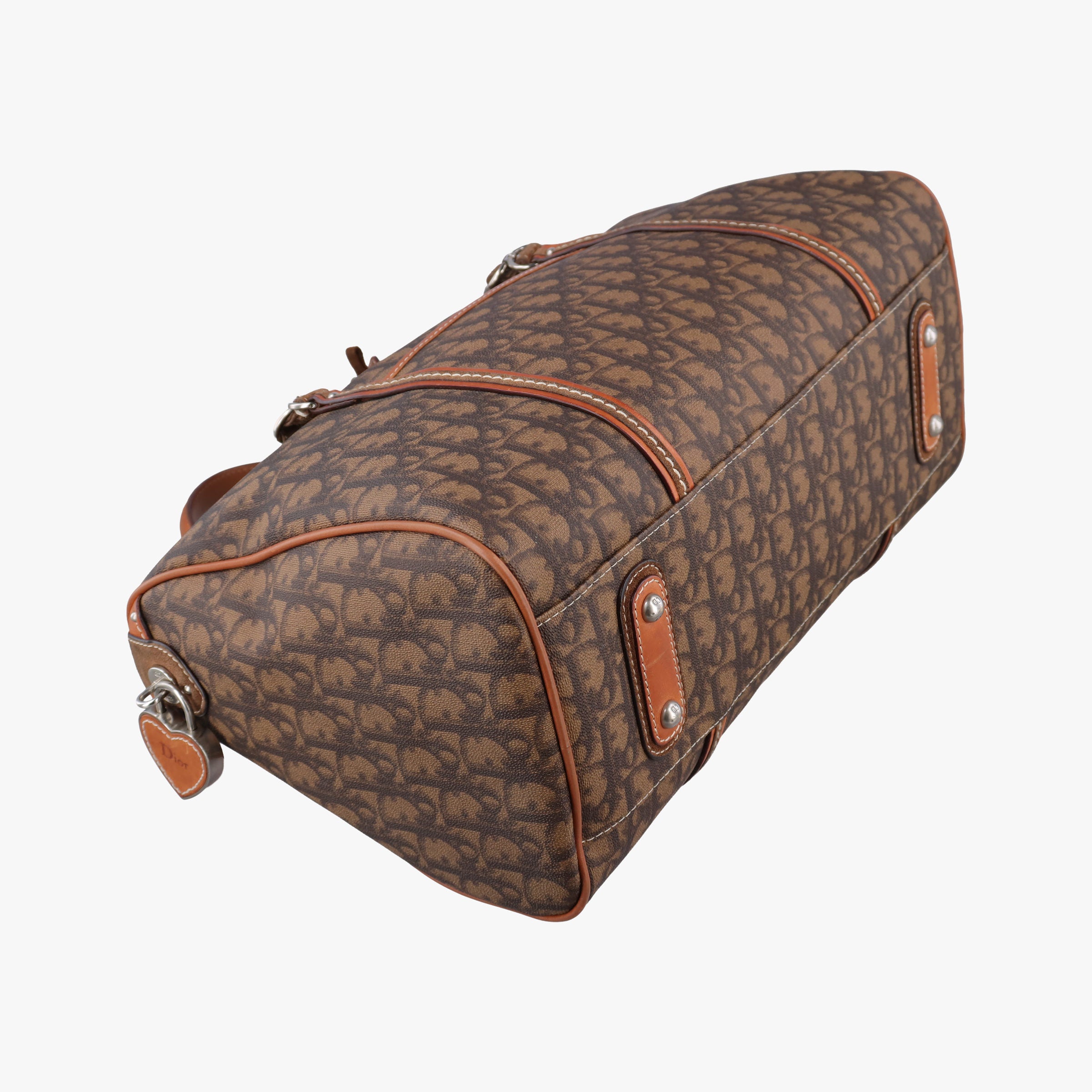 Vintage Christian Dior Trotter Romantique  Bow Brown×Multicolour PVC coated canvas×Leather  handbag | stylenewstar