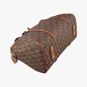 Vintage Christian Dior Trotter Romantique  Bow Brown×Multicolour PVC coated canvas×Leather  handbag | stylenewstar