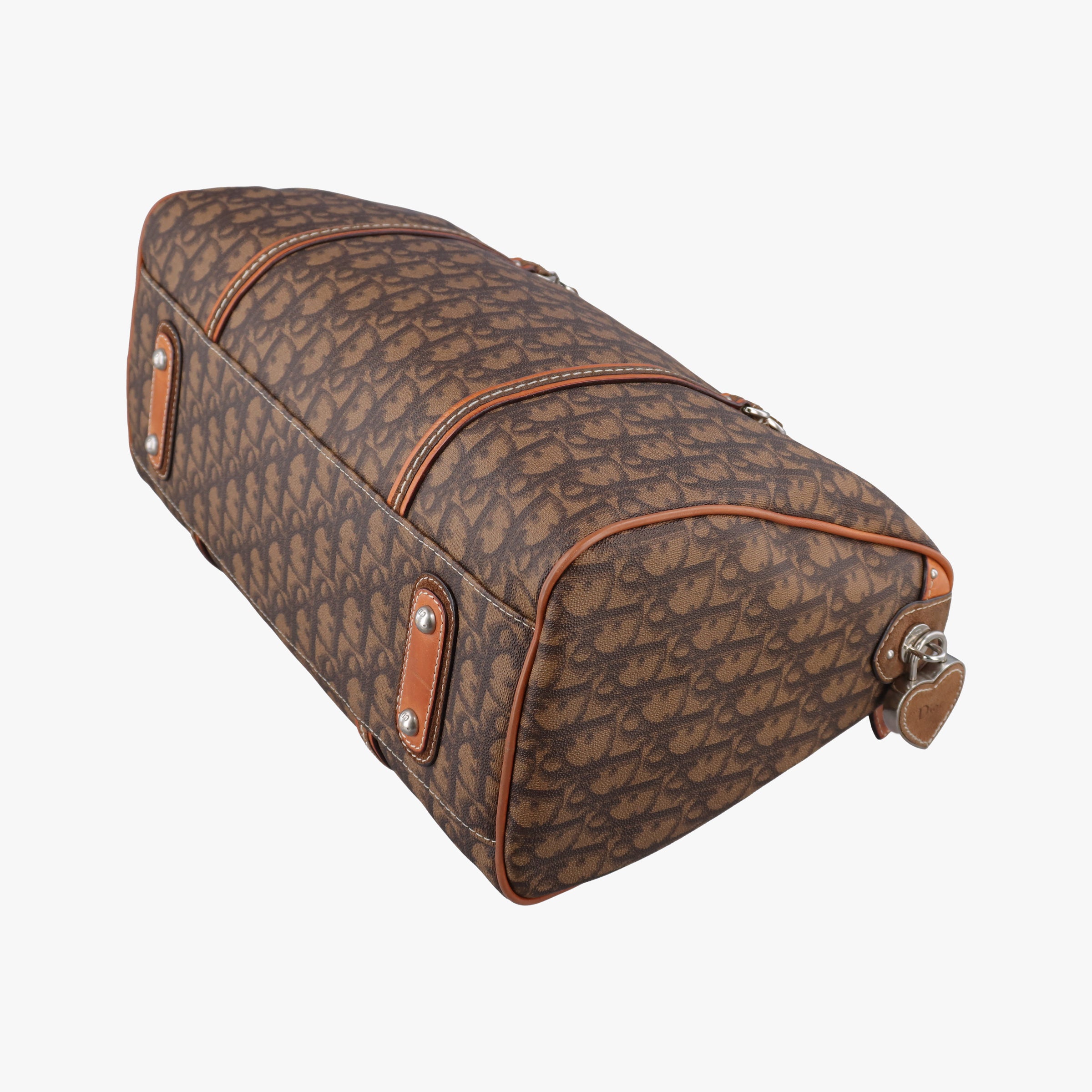 Vintage Christian Dior Trotter Romantique  Bow Brown×Multicolour PVC coated canvas×Leather  handbag | stylenewstar