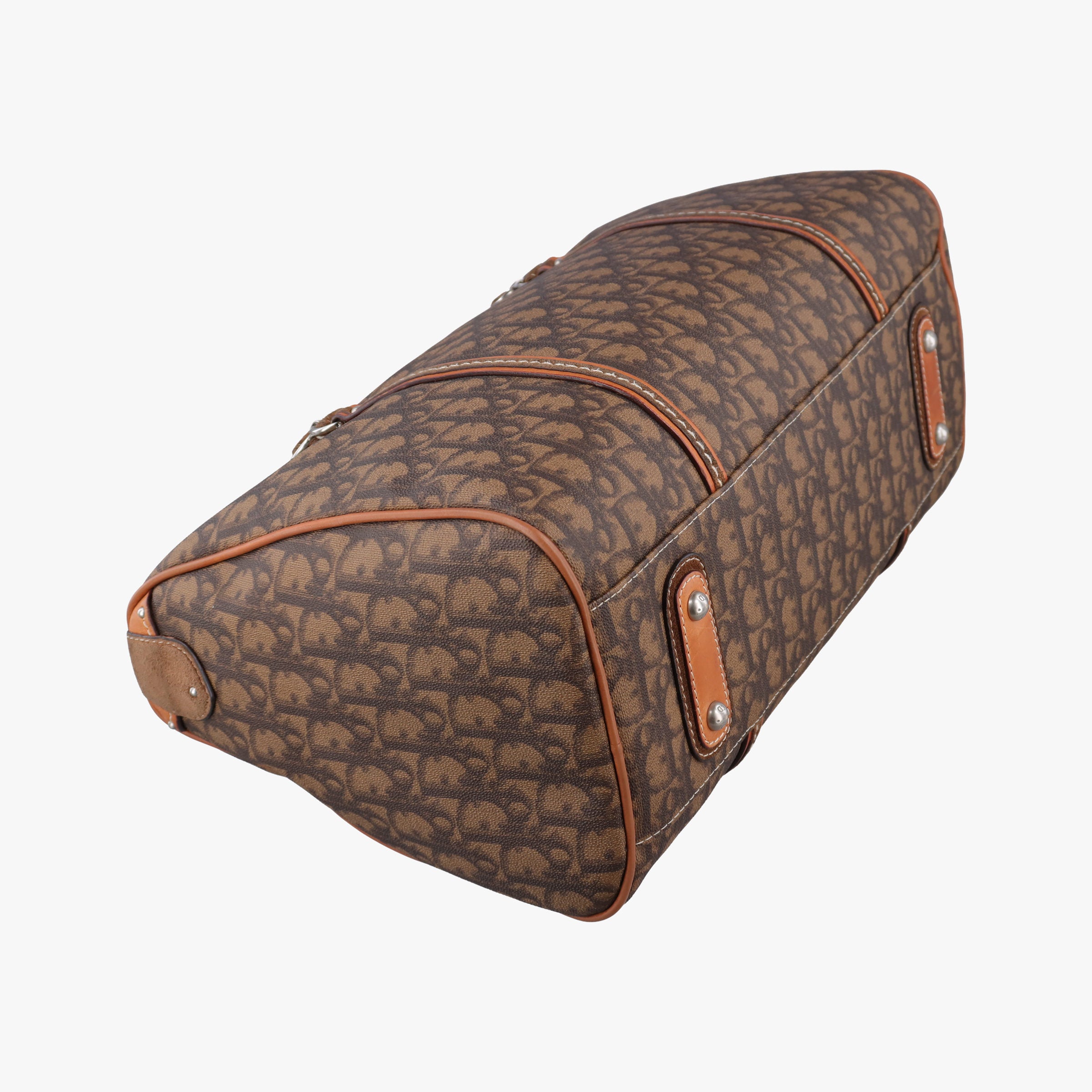 Vintage Christian Dior Trotter Romantique  Bow Brown×Multicolour PVC coated canvas×Leather  handbag | stylenewstar