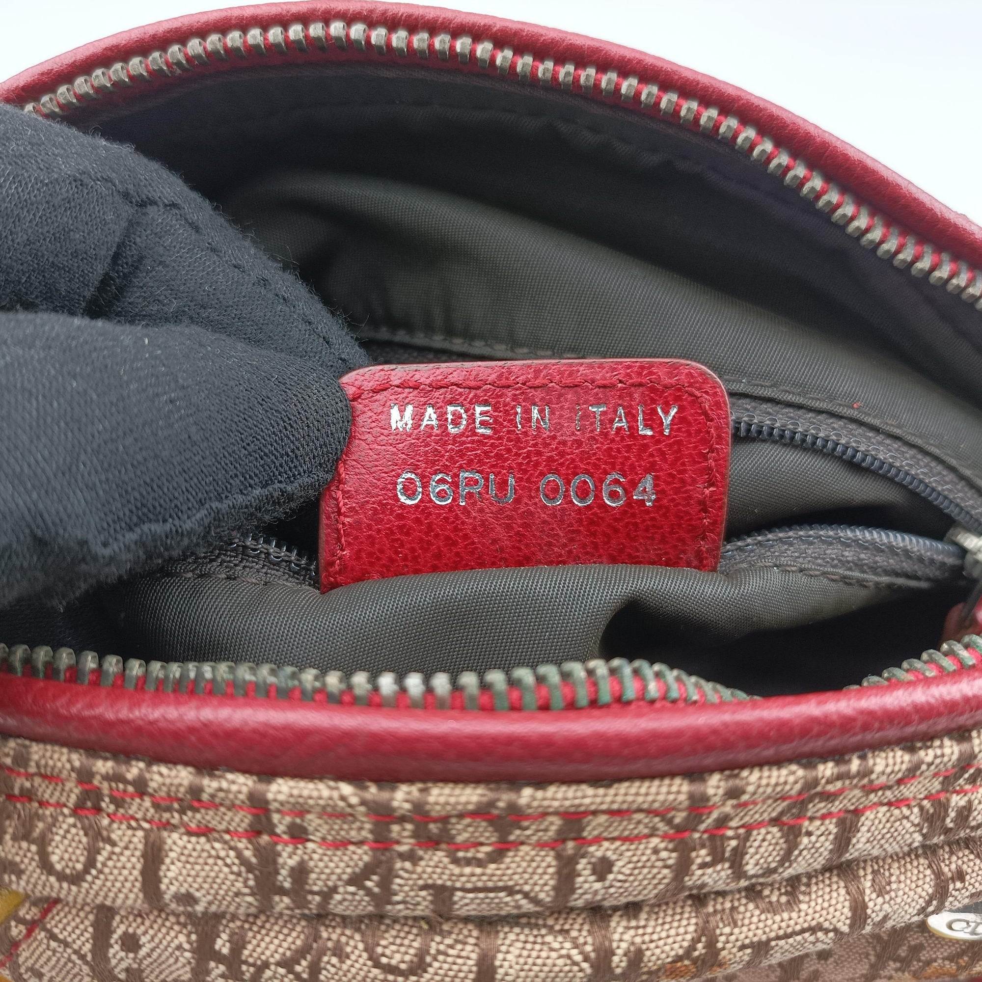 Pre-owned Christian Dior Rasta Trotter beige×Red×Multicolor Jacquard×Leather  shoulderbag | stylenewstar
