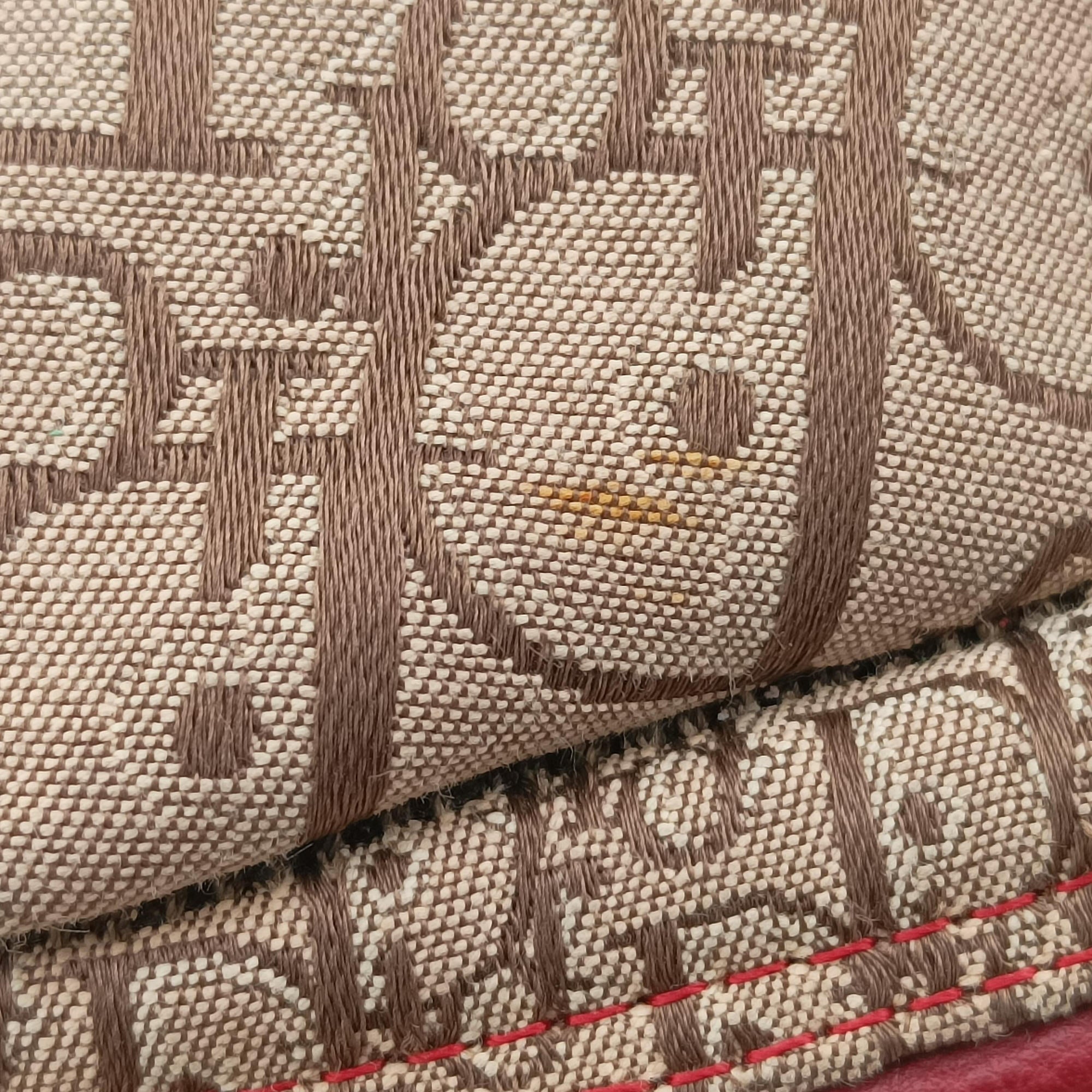 Pre-owned Christian Dior Rasta Trotter beige×Red×Multicolor Jacquard×Leather  shoulderbag | stylenewstar