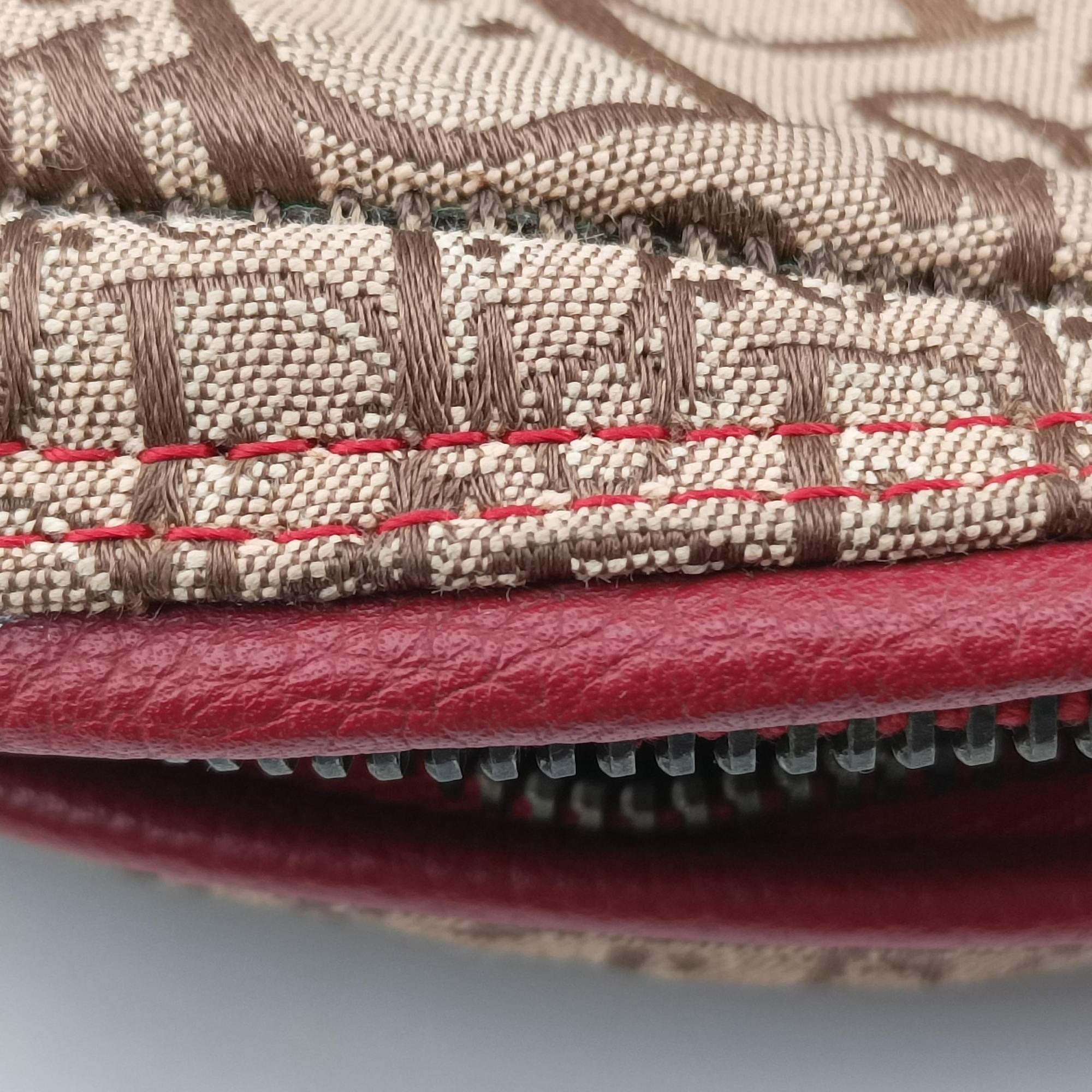 Pre-owned Christian Dior Rasta Trotter beige×Red×Multicolor Jacquard×Leather  shoulderbag | stylenewstar