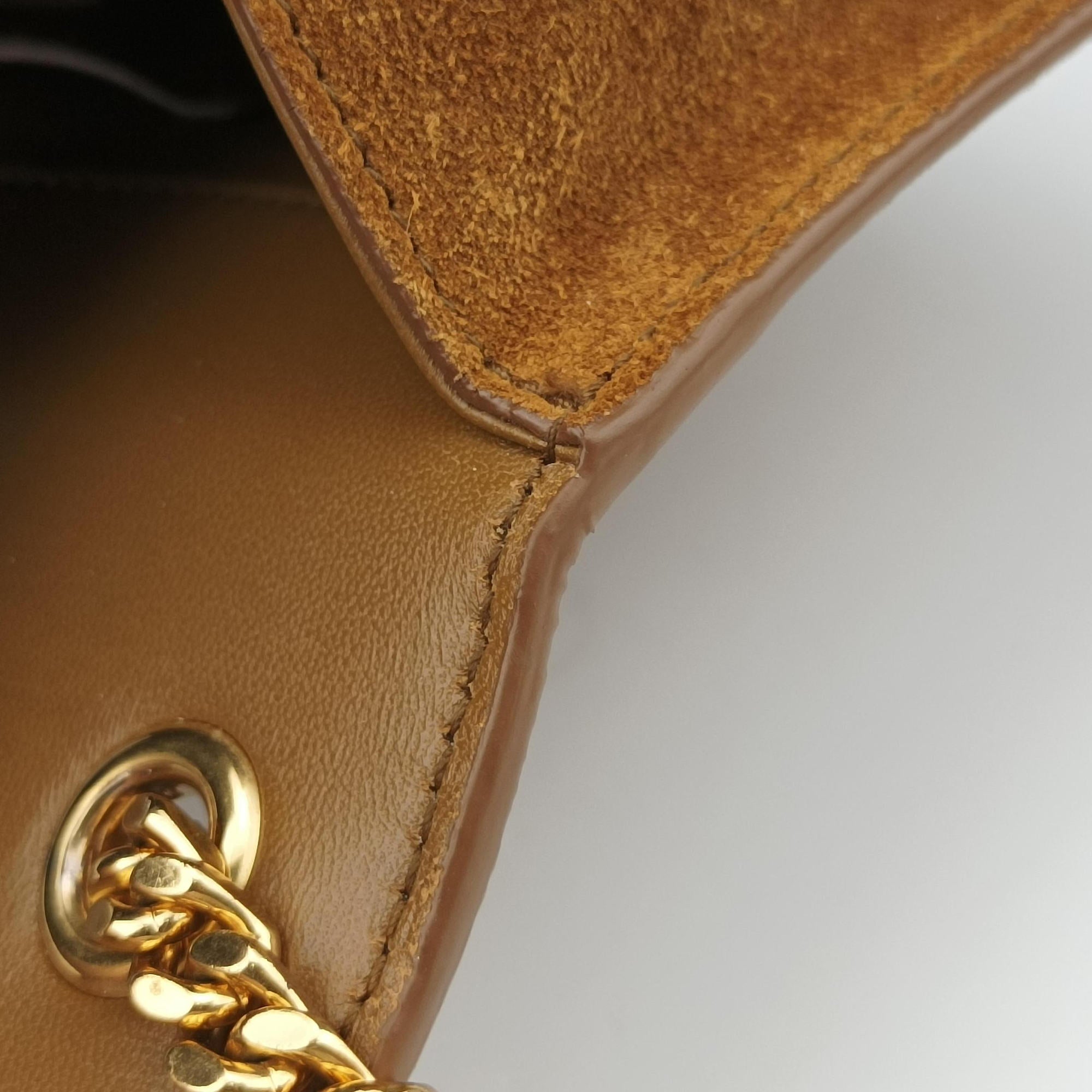 Pre-owned Yves Saint Laurent KATE Brown suede 354119 shoulderbag | stylenewstar