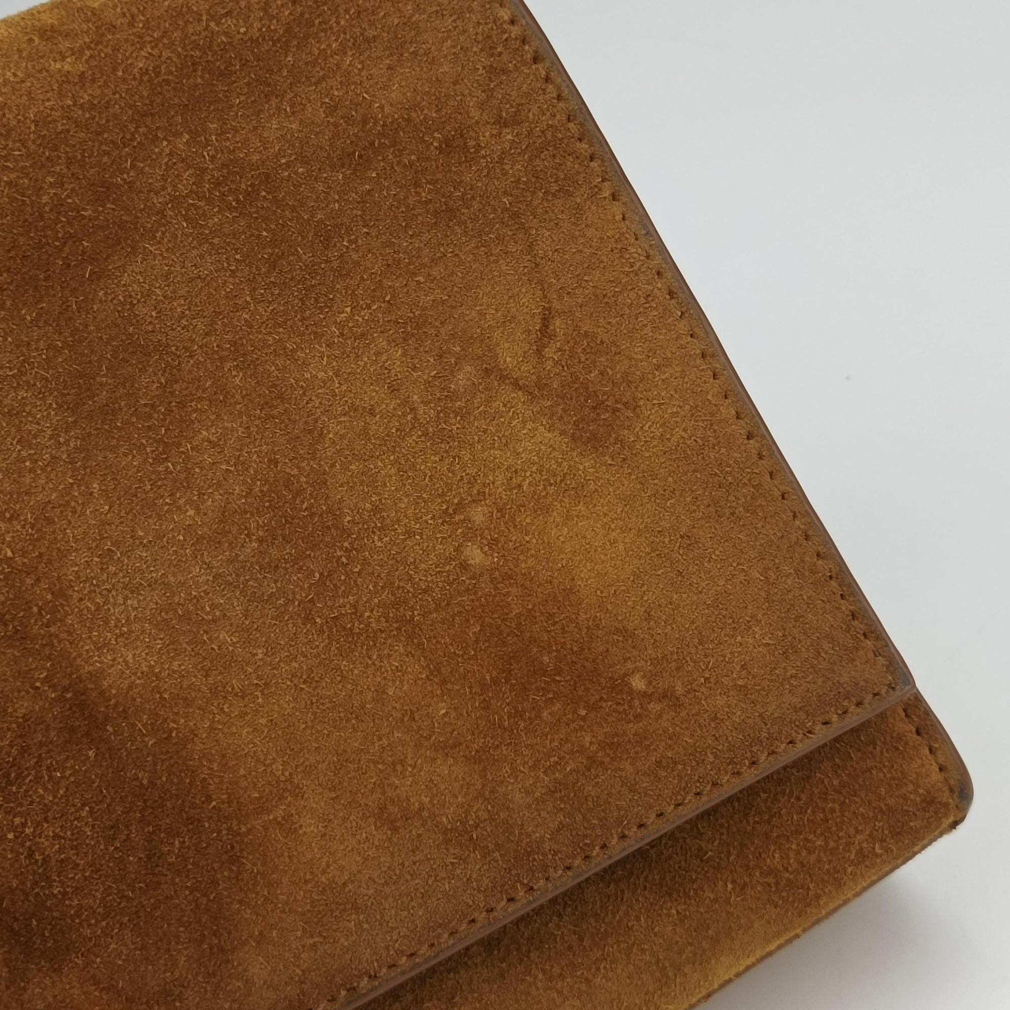 Pre-owned Yves Saint Laurent KATE Brown suede 354119 shoulderbag | stylenewstar