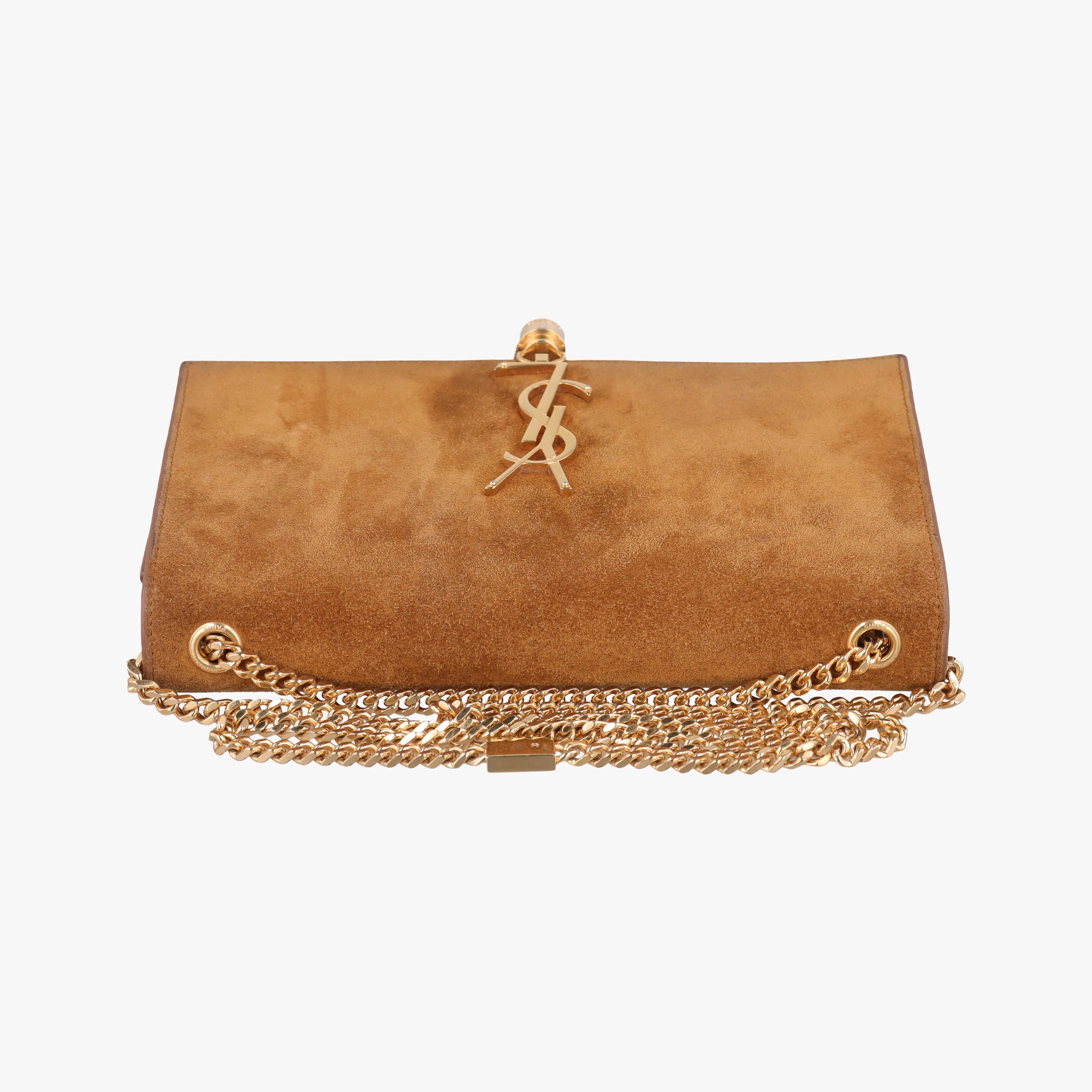 Pre-owned Yves Saint Laurent KATE Brown suede 354119 shoulderbag | stylenewstar