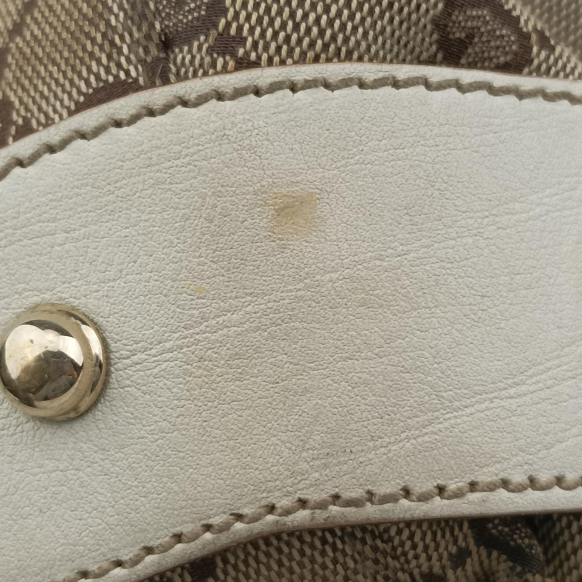 Pre-owned Gucci Pelham Hobo Brown×White canvas×leather 137621 handbag | stylenewstar