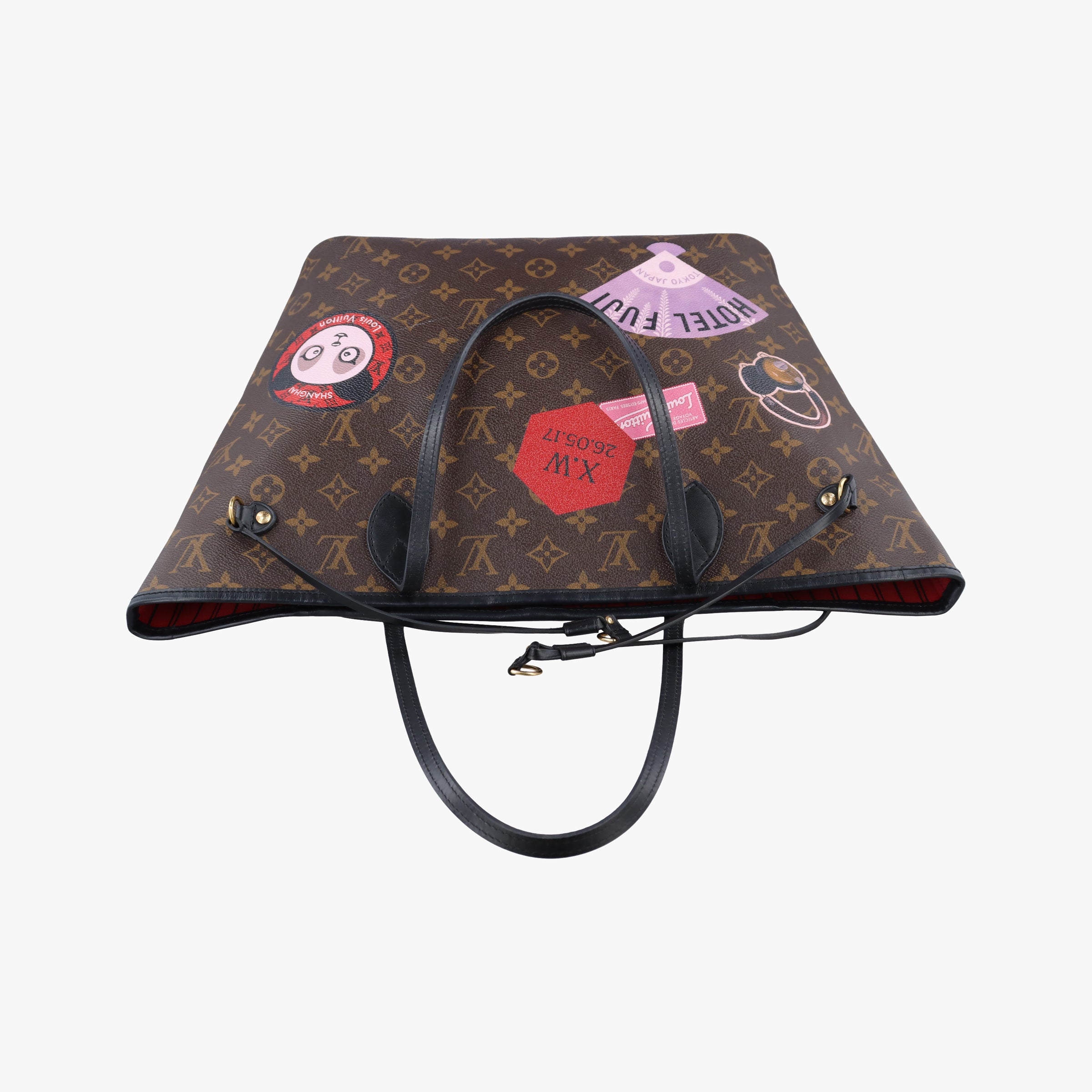 Pre-owned Louis Vuitton World Tour Neverfull MM Monogram Brown Monogram Canvas M42844 shoulderbag | stylenewstar
