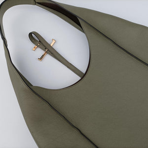 Pre-owned TODS T Timeless Green Leather  shoulderbag | stylenewstar