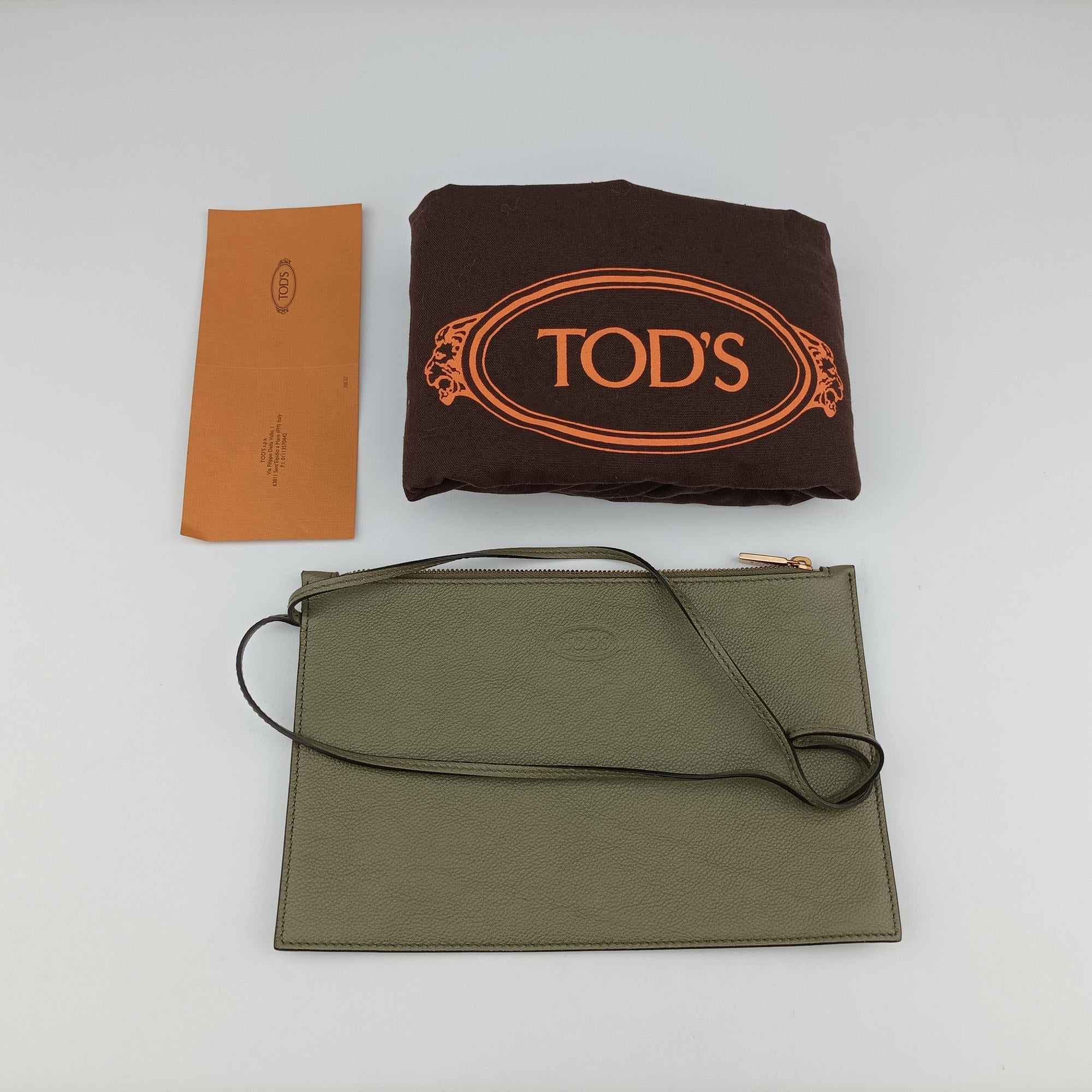 Pre-owned TODS T Timeless Green Leather  shoulderbag | stylenewstar