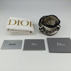 Pre-owned Christian Dior Lady D-Lite Ecru Multicolor Canvas  shoulderbag | stylenewstar
