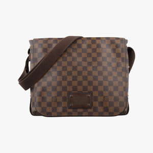 Pre-owned Louis Vuitton BROOKLYN MM EBENE Damier Canvas N51211 shoulderbag | stylenewstar