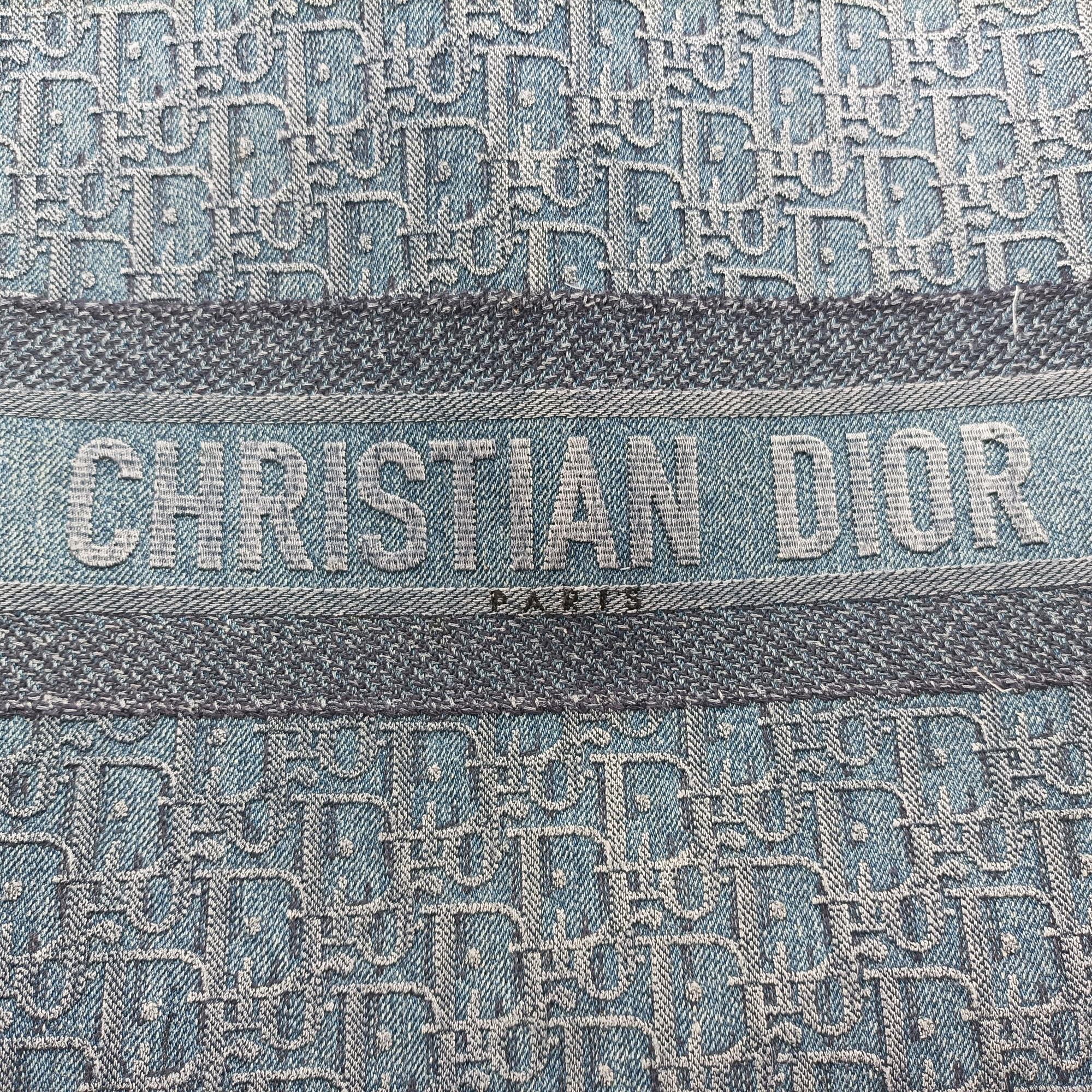 Vintage Christian Dior BOOK TOTE Navy Denim  handbag | stylenewstar