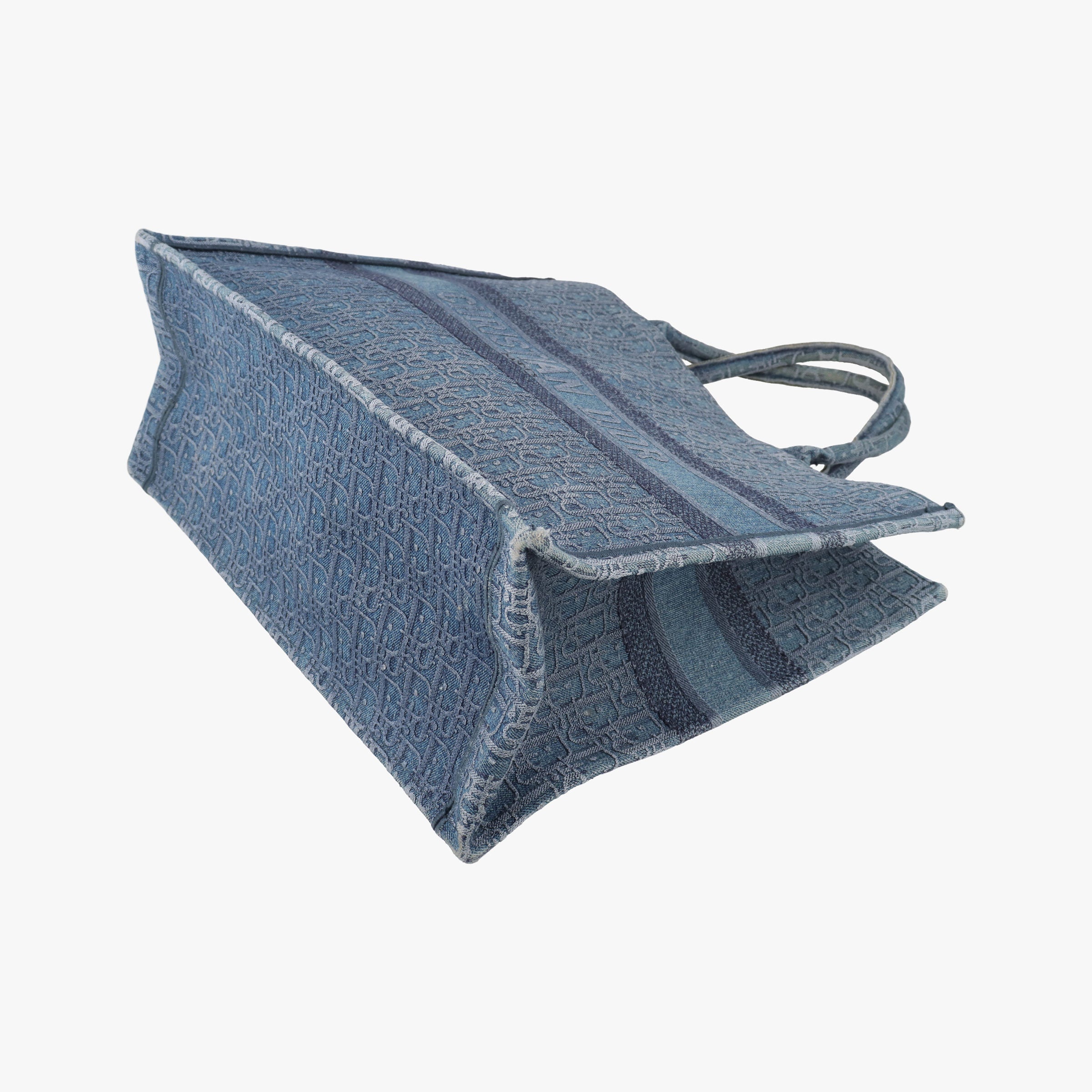Vintage Christian Dior BOOK TOTE Navy Denim  handbag | stylenewstar