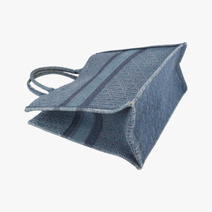 Vintage Christian Dior BOOK TOTE Navy Denim  handbag | stylenewstar