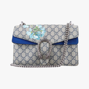 Secondhand Gucci Dionysus beige×blue PVC coated canvas × suede 400249 shoulderbag | stylenewstar