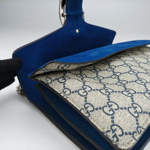 Secondhand Gucci Dionysus beige×blue PVC coated canvas × suede 400249 shoulderbag | stylenewstar