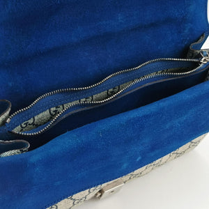 Secondhand Gucci Dionysus beige×blue PVC coated canvas × suede 400249 shoulderbag | stylenewstar