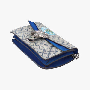 Secondhand Gucci Dionysus beige×blue PVC coated canvas × suede 400249 shoulderbag | stylenewstar