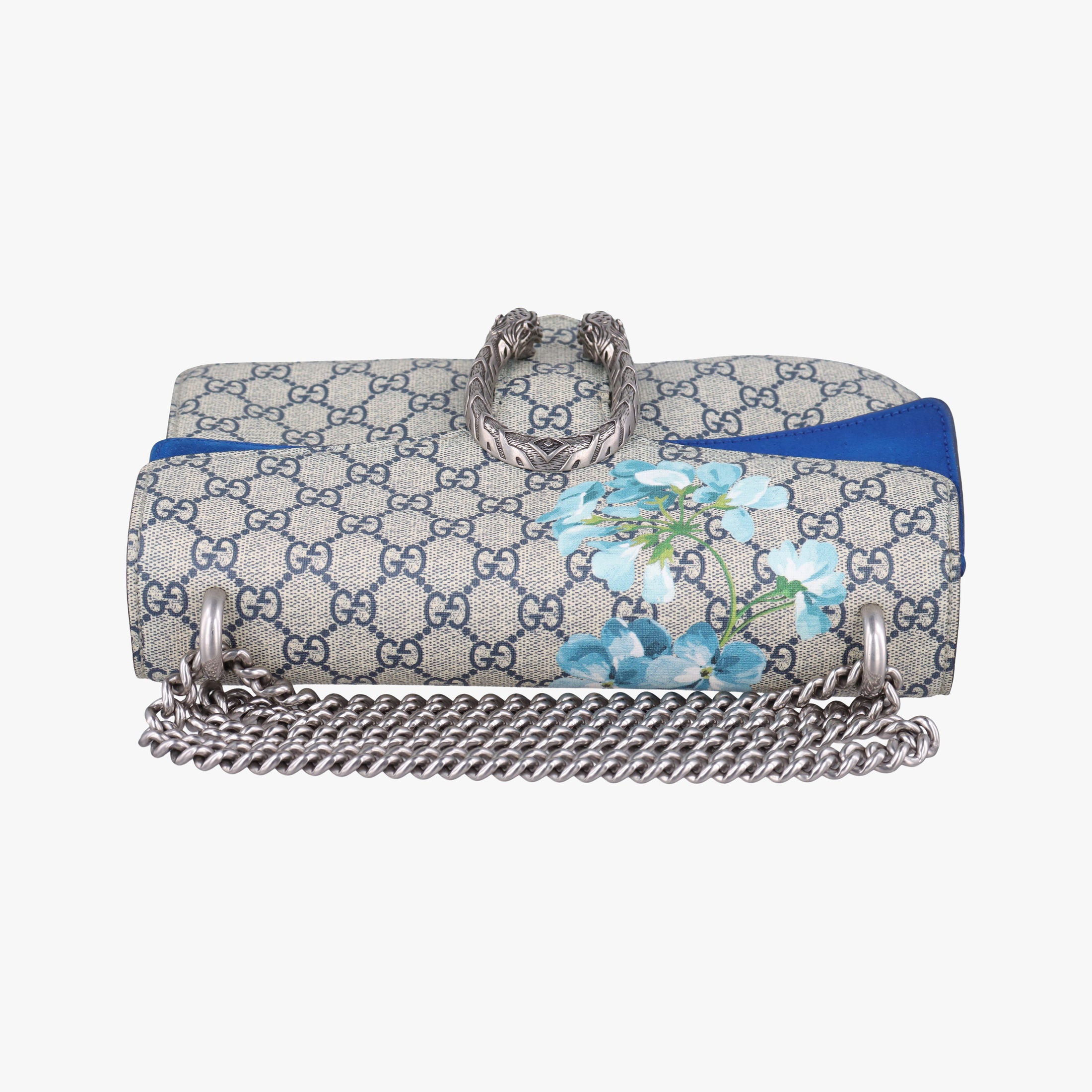 Secondhand Gucci Dionysus beige×blue PVC coated canvas × suede 400249 shoulderbag | stylenewstar