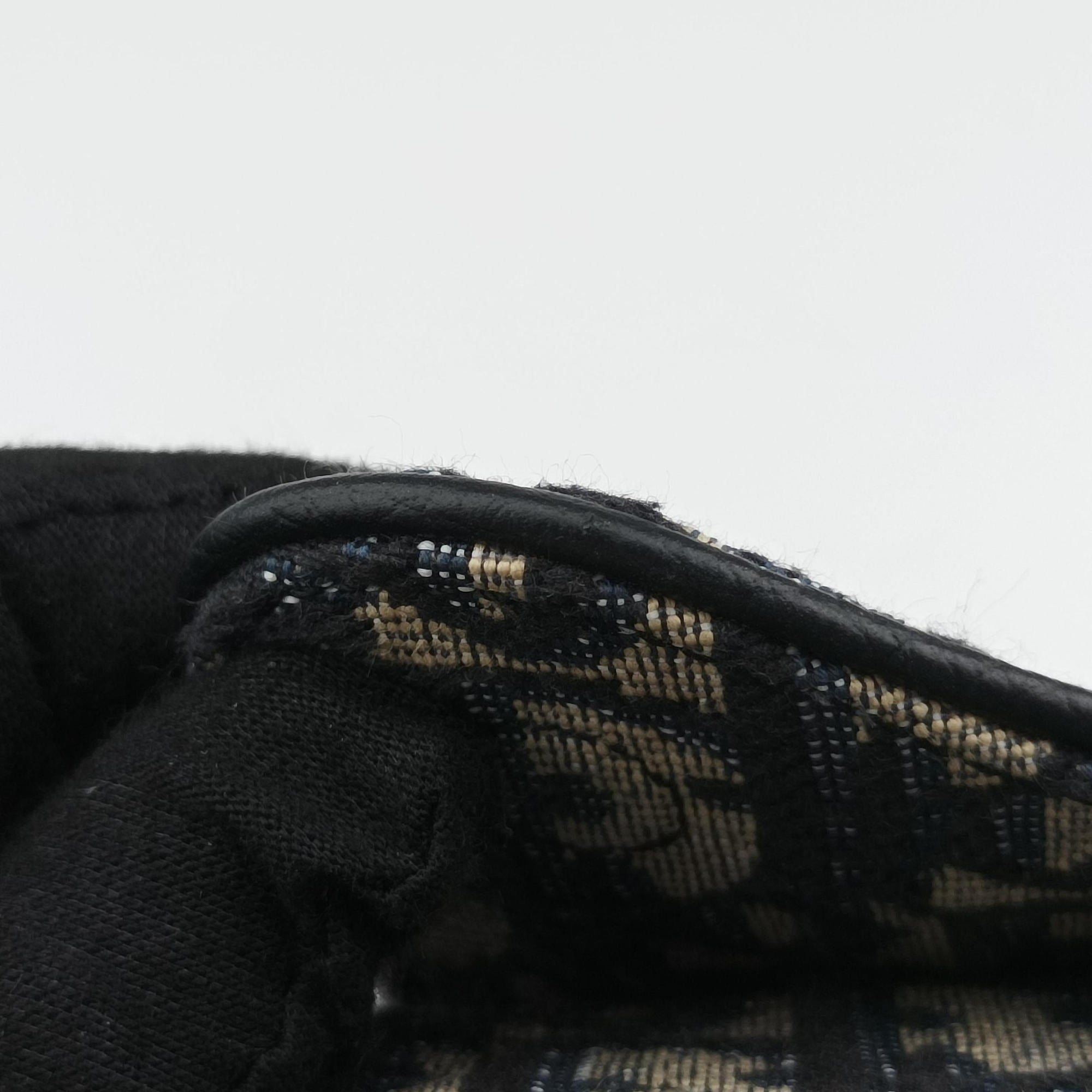 Vintage Christian Dior saddle Navy×Gray Jacquard  bum bag/waist bag | stylenewstar