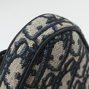 Vintage Christian Dior saddle Navy×Gray Jacquard  bum bag/waist bag | stylenewstar